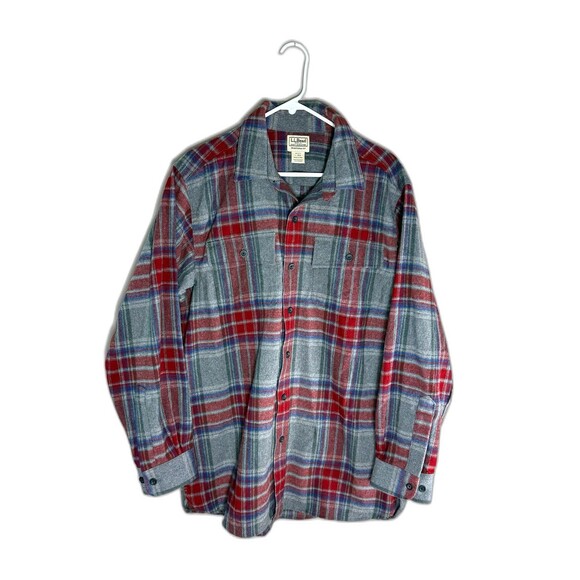 L.L. Bean Chamois Cloth Shirt, Traditional Fit Flannel Men’s L - Picture 1 of 7